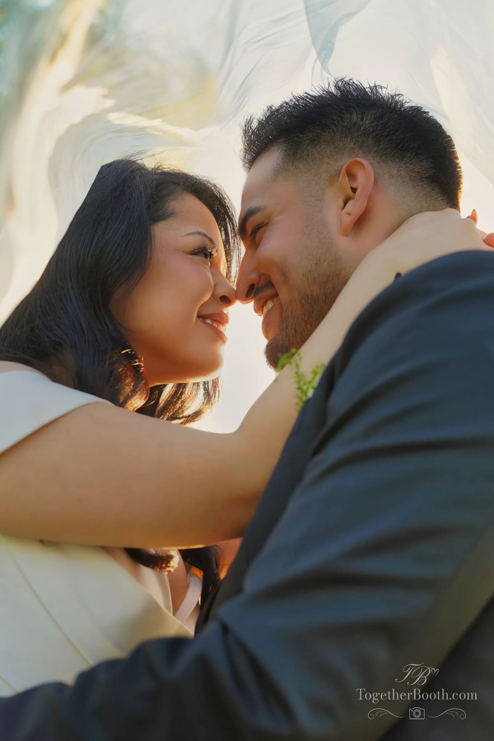 Guests celebrating in a TogetherBooth photo booth